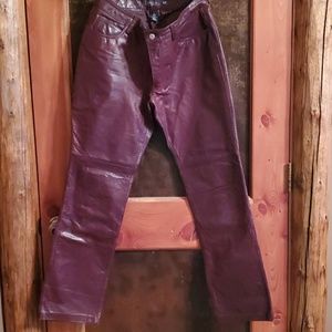 Vintage gap burgundy leather pants.